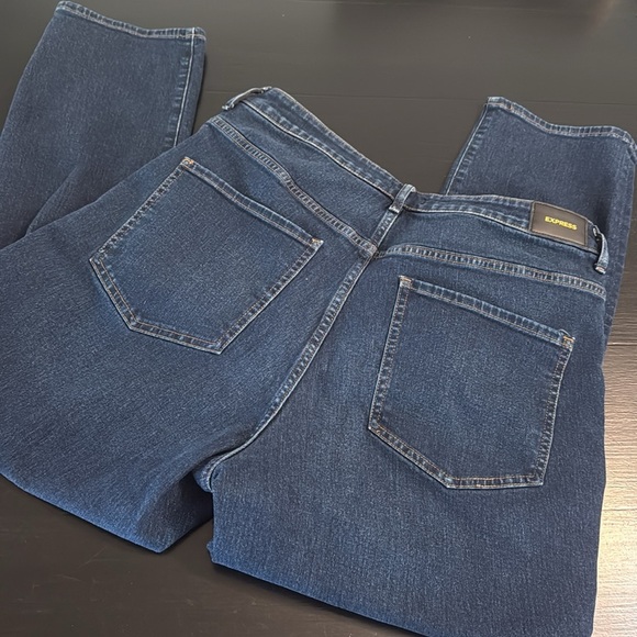 Express Dark Blue Kirby Slim, super high-rise jeans - Picture 5 of 7